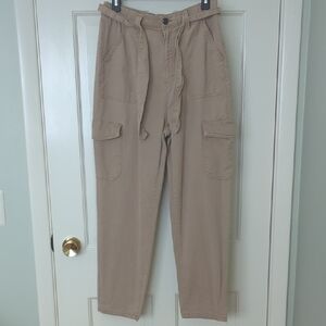 a.n.a Beige Cargo Pants Relaxed Fit Lightweight